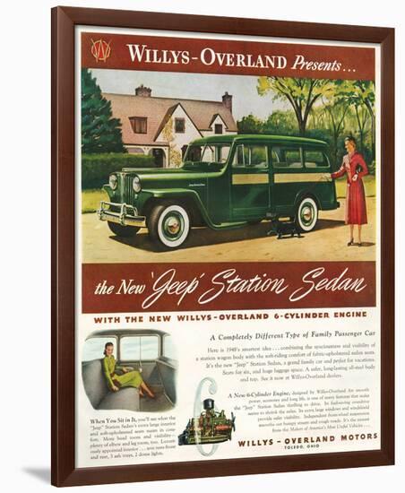Willys - New Jeep Station Sedan-null-Framed Premium Giclee Print