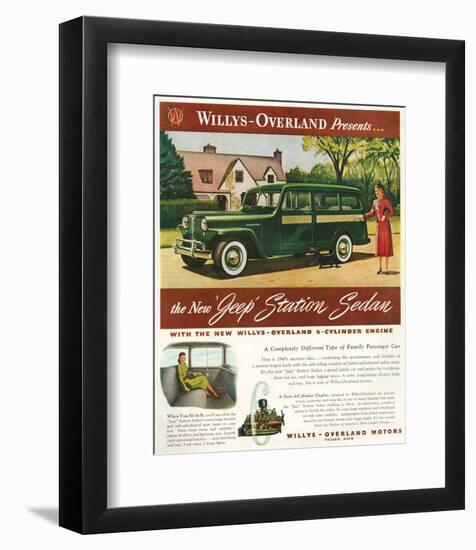 Willys - New Jeep Station Sedan-null-Framed Art Print