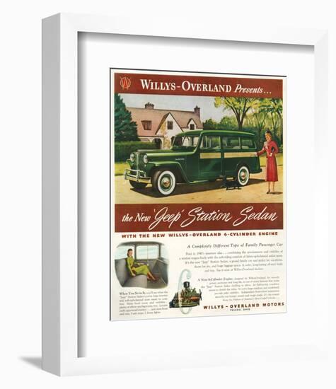 Willys - New Jeep Station Sedan-null-Framed Art Print
