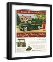 Willys - New Jeep Station Sedan-null-Framed Art Print