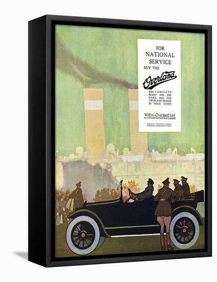 Willys Overland Car Advertisement, 1917-Wilton Williams-Framed Stretched Canvas
