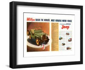 Willys- World's Most Versatile-null-Framed Premium Giclee Print