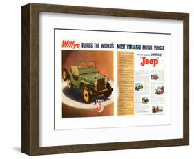 Willys- World's Most Versatile-null-Framed Art Print