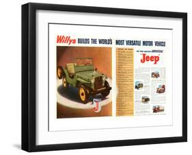 Willys- World's Most Versatile-null-Framed Art Print