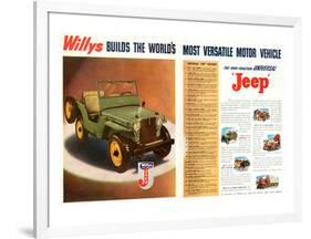 Willys- World's Most Versatile-null-Framed Art Print