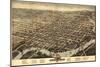 Wilmington, Delaware - Panoramic Map-Lantern Press-Mounted Art Print