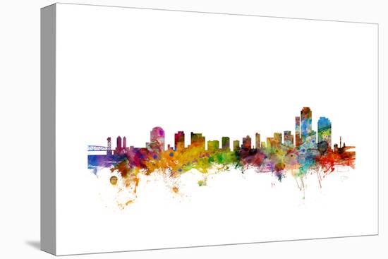 Wilmington Delaware Skyline-Michael Tompsett-Stretched Canvas