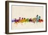 Wilmington Delaware Skyline-Michael Tompsett-Framed Art Print