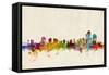 Wilmington Delaware Skyline-Michael Tompsett-Framed Stretched Canvas