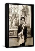 Wilmington Newsboy, Lewis Hine, 1910-Science Source-Framed Stretched Canvas