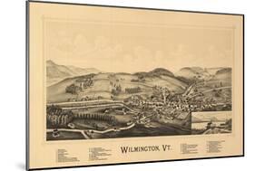 Wilmington, Vermont - Panoramic Map-Lantern Press-Mounted Art Print