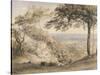 Wilmot's Hill, Kent (W/C, B/C and Chalk on Paper)-Samuel Palmer-Stretched Canvas