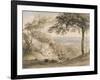 Wilmot's Hill, Kent (W/C, B/C and Chalk on Paper)-Samuel Palmer-Framed Giclee Print