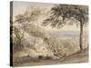 Wilmot's Hill, Kent (W/C, B/C and Chalk on Paper)-Samuel Palmer-Stretched Canvas