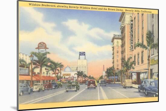 Wilshire Boulevard, Los Angeles, California-null-Mounted Art Print