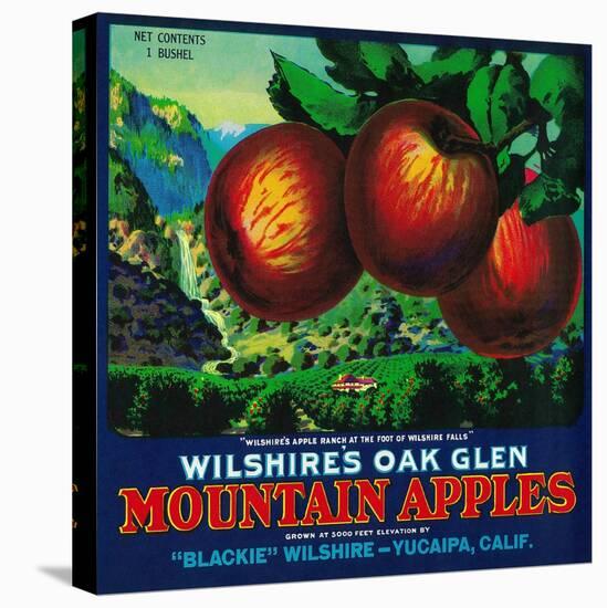 Wilshire's Oak Glen Apple Crate Label - Yucaipa, CA-Lantern Press-Stretched Canvas