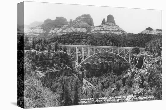 Wilson Creek Bridge Oak Creek Canyon Arizona Photograph - Arizona-Lantern Press-Stretched Canvas