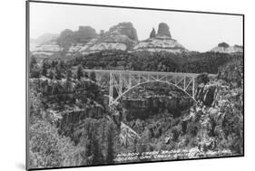 Wilson Creek Bridge Oak Creek Canyon Arizona Photograph - Arizona-Lantern Press-Mounted Art Print