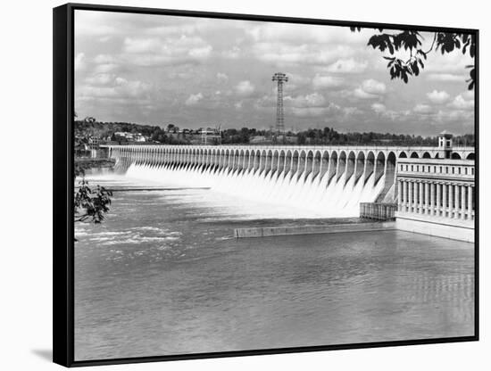Wilson Dam in Alabama-null-Framed Stretched Canvas