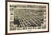 Wilson, North Carolina - Panoramic Map-Lantern Press-Framed Art Print