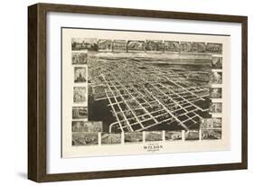 Wilson, North Carolina - Panoramic Map-Lantern Press-Framed Art Print