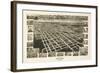 Wilson, North Carolina - Panoramic Map-Lantern Press-Framed Art Print