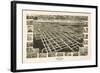 Wilson, North Carolina - Panoramic Map-Lantern Press-Framed Art Print