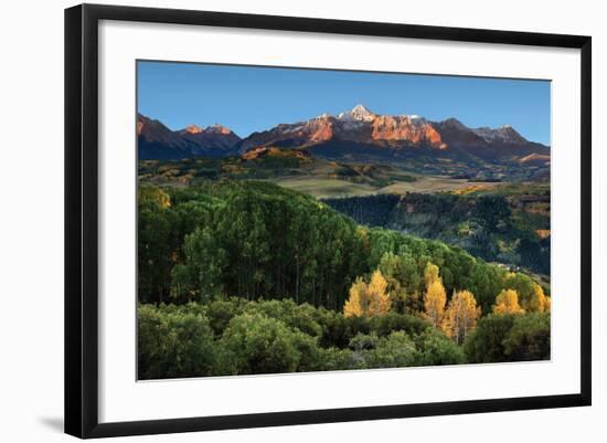 Wilson Peak Yellow Aspen Hills-Larry Malvin-Framed Photographic Print