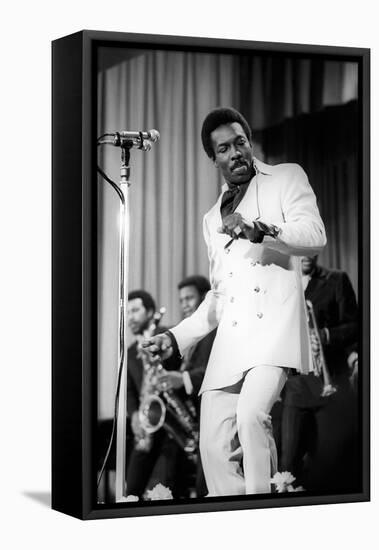 Wilson Pickett Dances on the Stage-Sergio del Grande-Framed Stretched Canvas