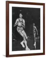 Wilt Chamberlain Playing Basketball During a Game Against Iowa State-Stan Wayman-Framed Premium Photographic Print