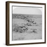 Wiltshire Boys Stealing on the Enemy at the Orange River, South Africa, 2nd Boer War, 1900-Underwood & Underwood-Framed Giclee Print