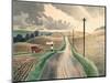 Wiltshire Landscape-Eric Ravilious-Mounted Premium Giclee Print