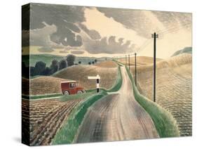 Wiltshire Landscape-Eric Ravilious-Stretched Canvas