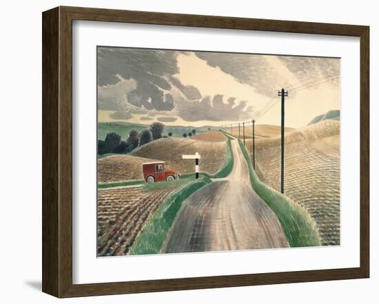 Wiltshire Landscape-Eric Ravilious-Framed Giclee Print
