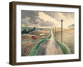 Wiltshire Landscape-Eric Ravilious-Framed Giclee Print