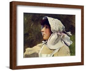 Wiltshire Sunbonnet-T C Gotch-Framed Art Print