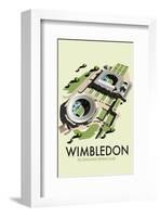 Wimbledon - Dave Thompson Contemporary Travel Print-Dave Thompson-Framed Giclee Print