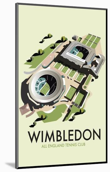 Wimbledon - Dave Thompson Contemporary Travel Print-Dave Thompson-Mounted Giclee Print