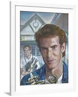 Wimbledon Mens Champions Visit Leamington Lawn Tennis and Squash Club (Painting)-Kevin Parrish-Framed Giclee Print