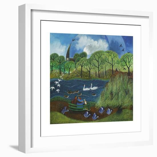 Wimbledon Park Lake, 2013-Lisa Graa Jensen-Framed Art Print