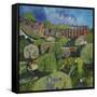 Wimbledon Park Tube-Lisa Graa Jensen-Framed Stretched Canvas