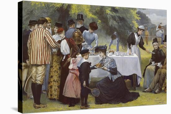 Wimbledon Tennis Party-Edward Brewtnall-Stretched Canvas