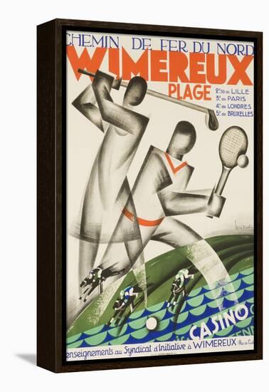Wimereux Plage French Railroad Travel Poster-null-Framed Stretched Canvas