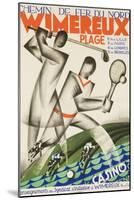 Wimereux Plage French Railroad Travel Poster-null-Mounted Giclee Print