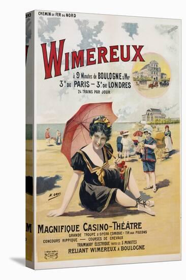 Wimereux Travel Poster-Henri Gray-Stretched Canvas