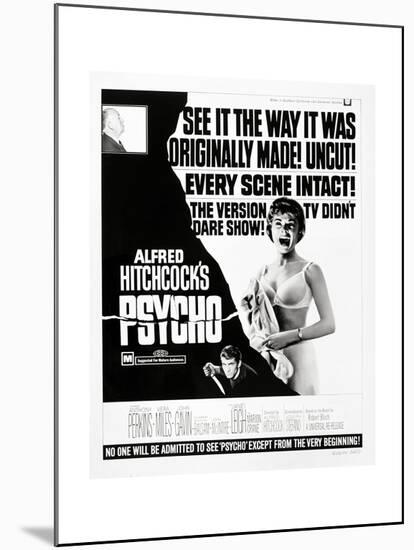 Wimpy, 1960 "Psycho" Directed by Alfred Hitchcock-null-Mounted Giclee Print