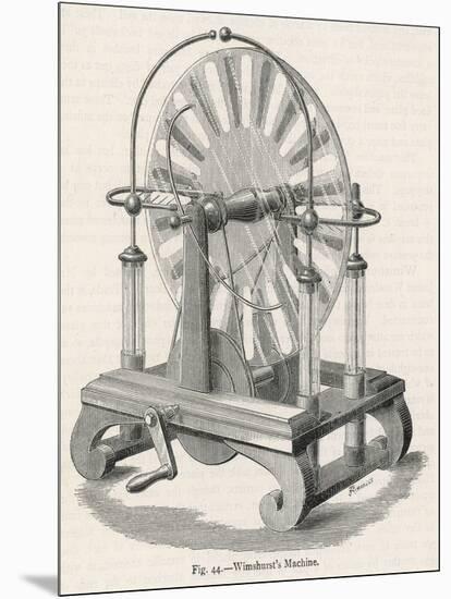 Wimshurst Electrostatic Generator-null-Mounted Art Print