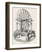 Wimshurst Electrostatic Generator-null-Framed Art Print