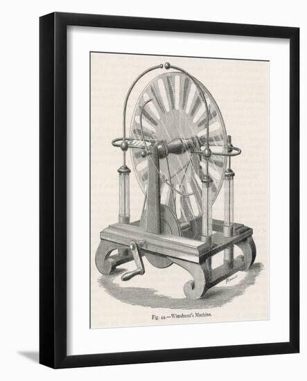 Wimshurst Electrostatic Generator-null-Framed Art Print