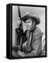 Winchester 73 by AnthonyMann with James Stewart, 1950 (b/w photo)-null-Framed Stretched Canvas